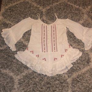 Free people bell sleeve ruffle blouse/dress